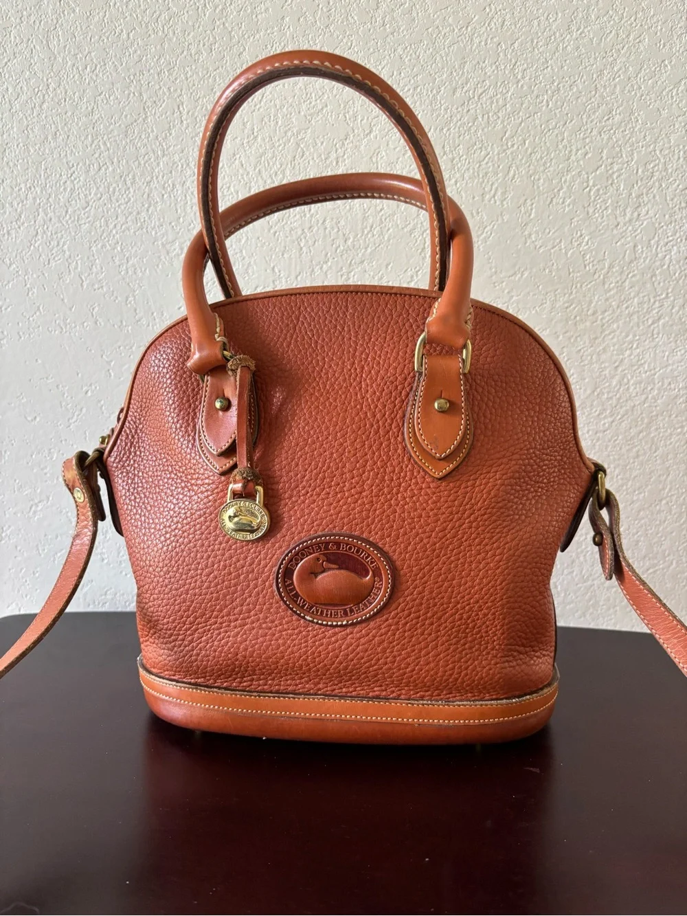 Dooney & Bourke Vintage Tan Leather Satchel